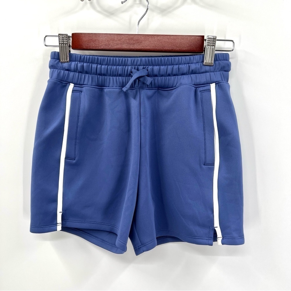 ZELLA Girl's Periwinkle Blue & White Stripe Athletic Shorts Size L